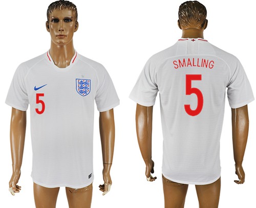 England #5 Smalling Home Thai Version Soccer Country Jersey